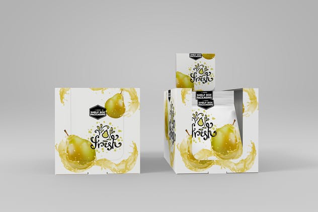 零售货架商品包装盒样机v2 VOLUME 2: Retail Shelf Box Packaging Mockups插图(8)