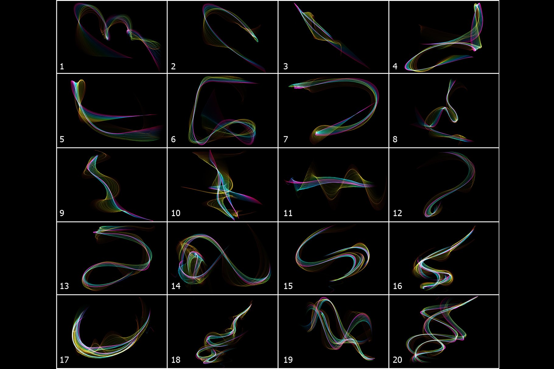 5K分辨率彩虹线条叠层背景 5K Rainbow Chaos Overlays插图(3)