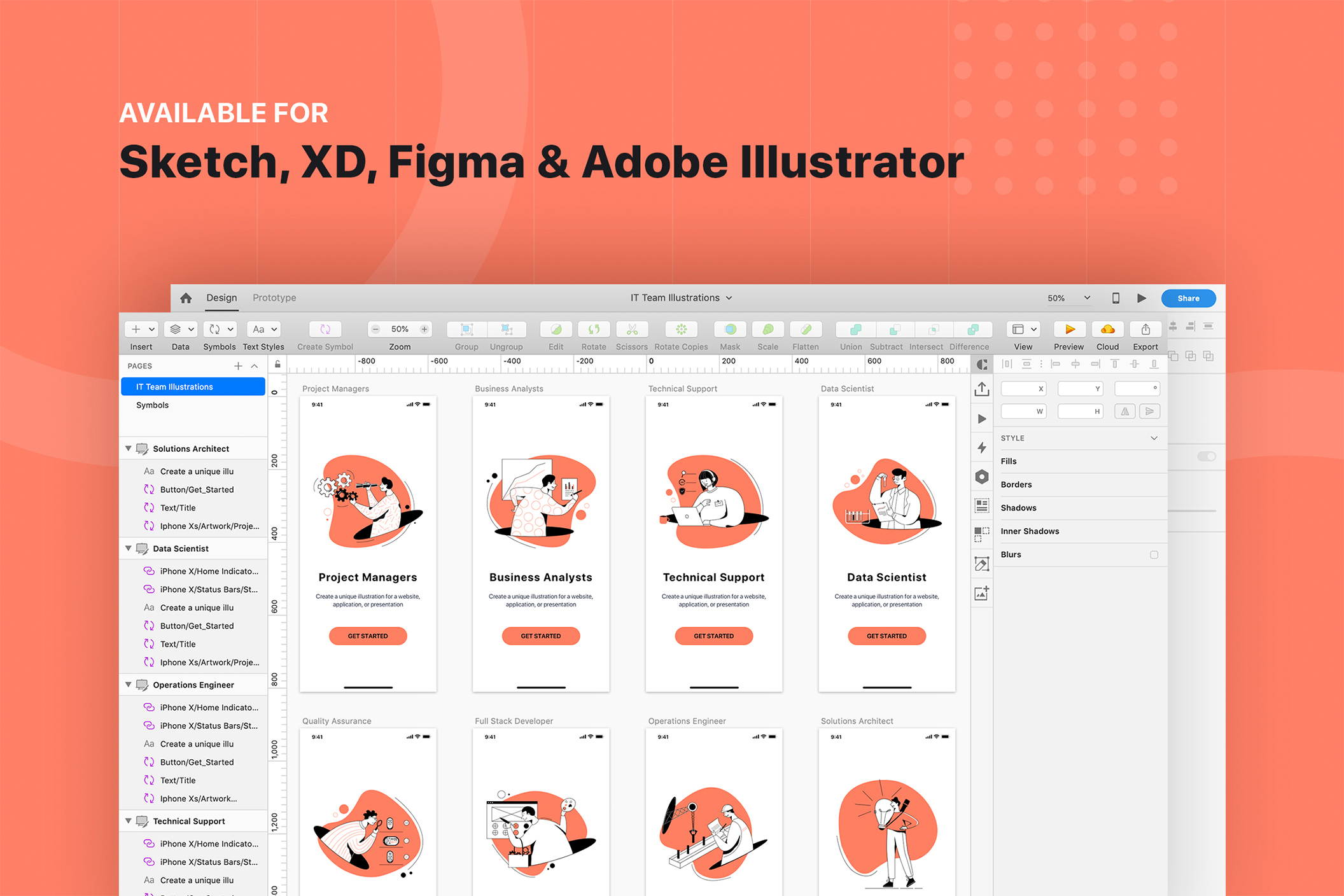 素材库下午茶:信息技术主题矢量插画合集插图(5)