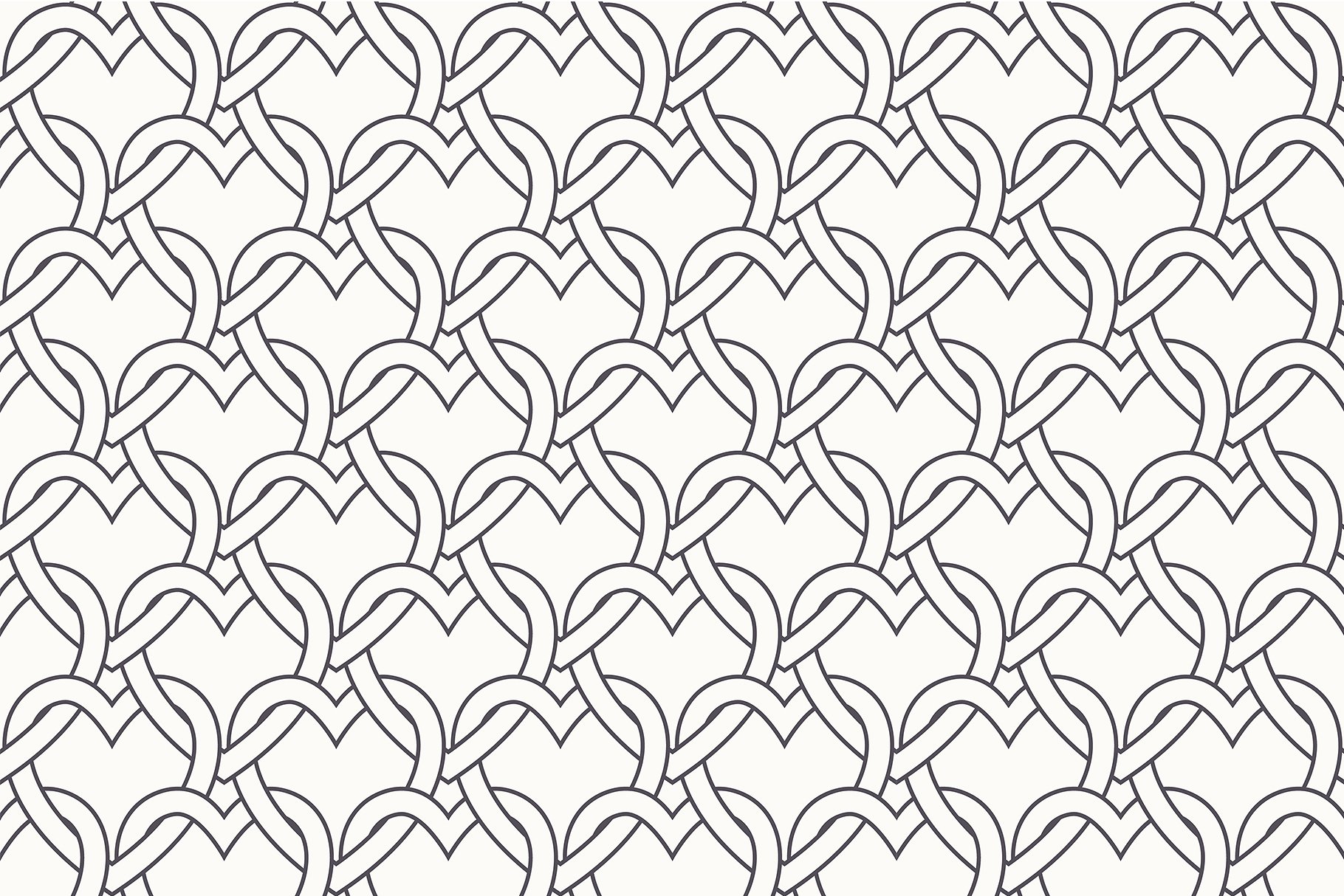 心形无缝纹理集 Hearts Seamless Patterns Set插图(2)