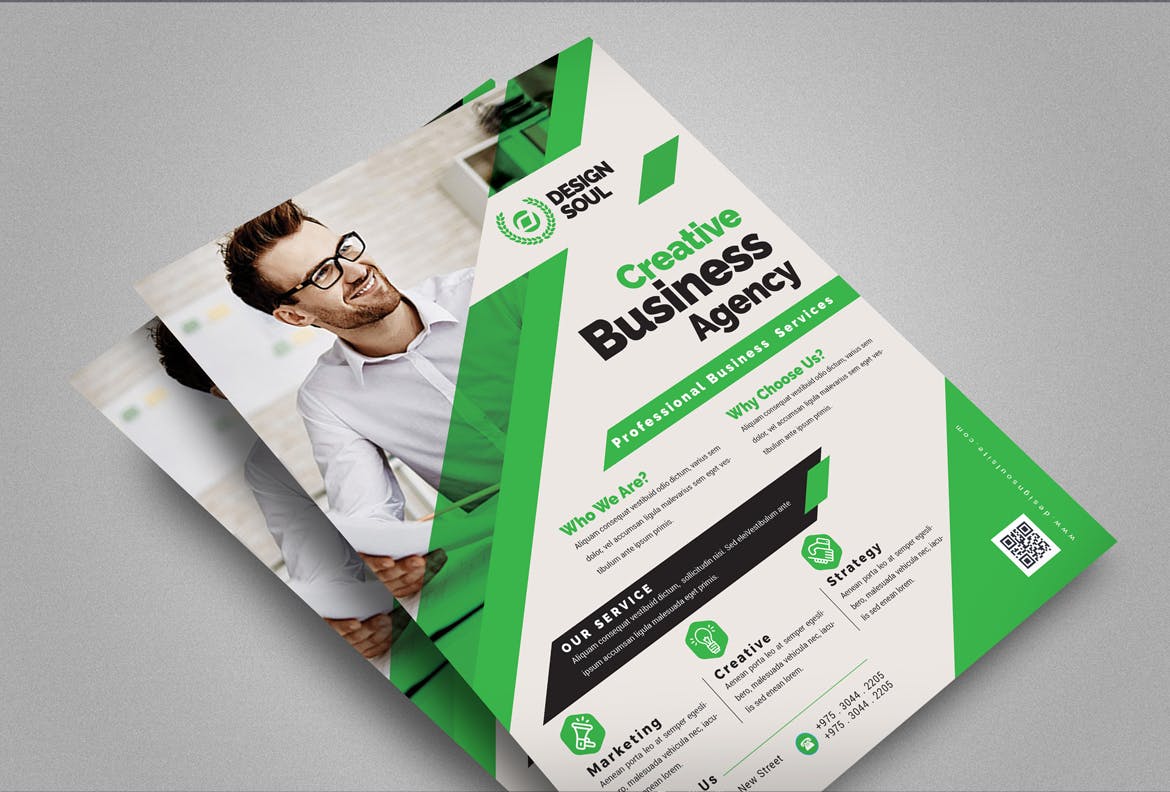 企业宣传推广传单&海报设计模板 Corporate Flyer插图(2)