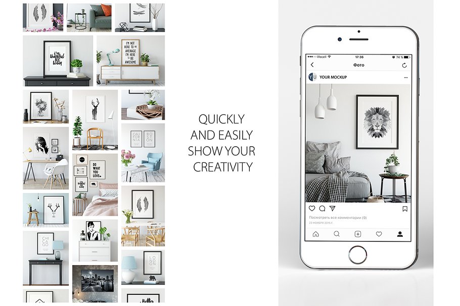 超级现代相框样机组合 Interior Frame Mockup Bundle Vol 3 [2.65GB]插图(4)