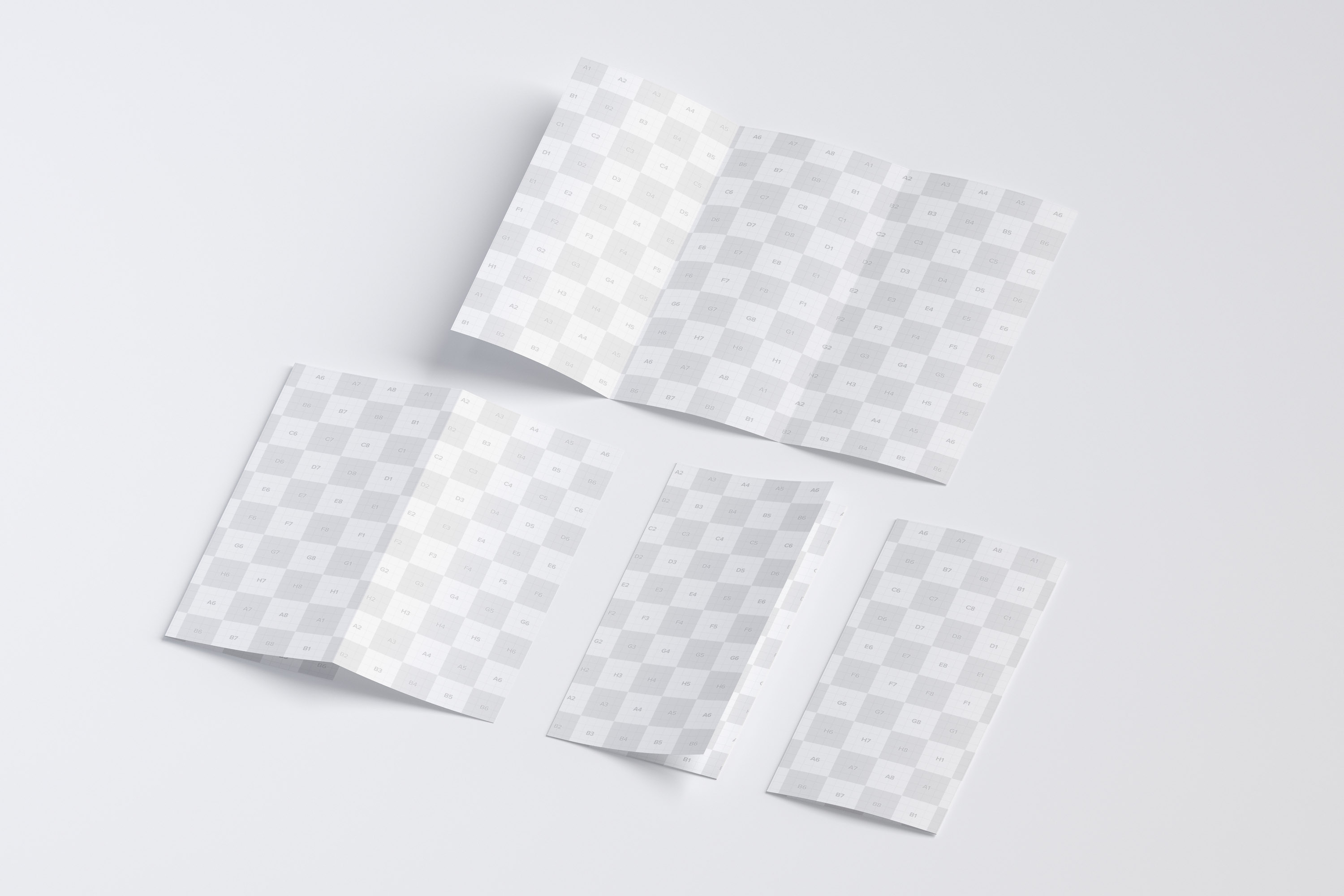 A4大小三折页企业宣传传单设计效果图样机模板05 A4 Trifold Brochure Mockup 05插图(1)