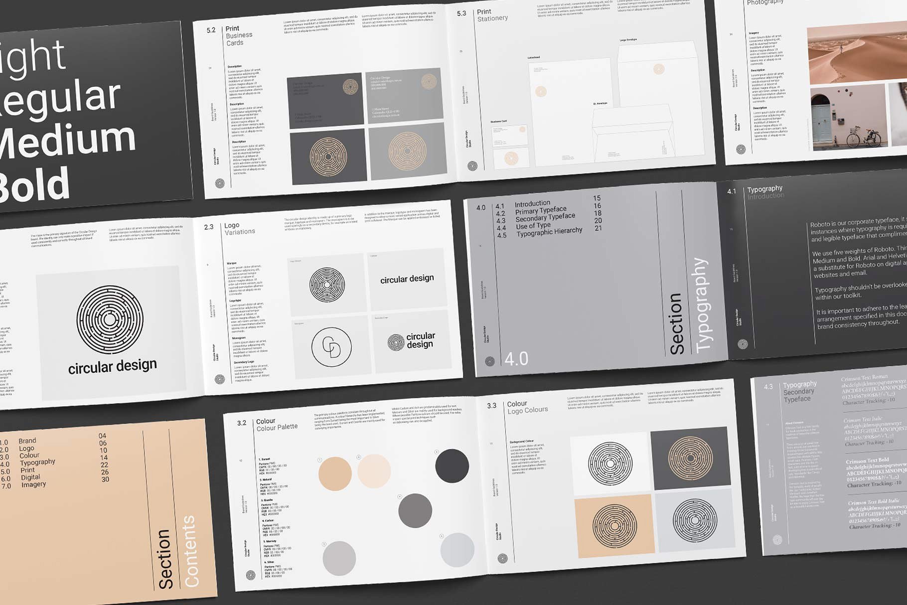 极简主义的品牌规范指南杂志InDesign模板下载 THE MINIMALIST / Bundle Pack [indd]插图(9)