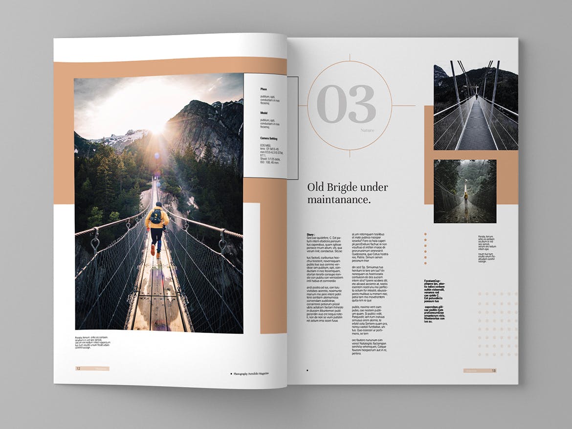 人物/旅游摄影作品集杂志设计INDD模板 Portofolio – Magazine Templates插图(7)
