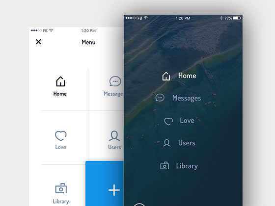 Acro 菜单界面素材之家精选sketch素材