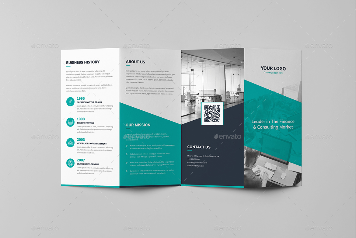 典型的正式的企业商务四折页模板下载插图(3)