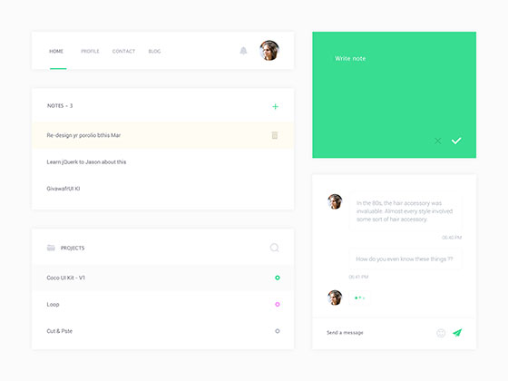 Coco 网页界面组件素材之家精选sketch素材