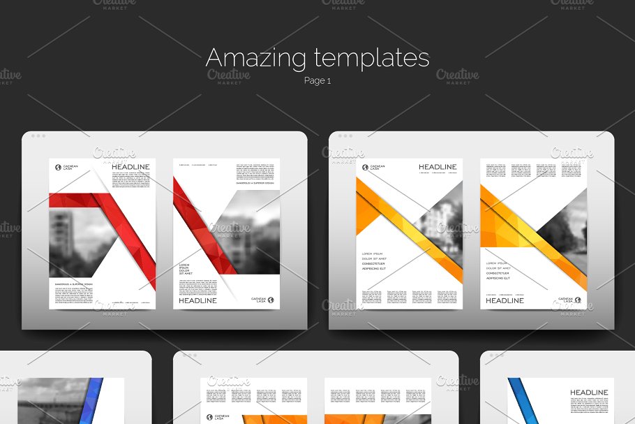 极力推荐:80款企业多用途宣传小册子模板 Business Brochures Bundle插图(1)