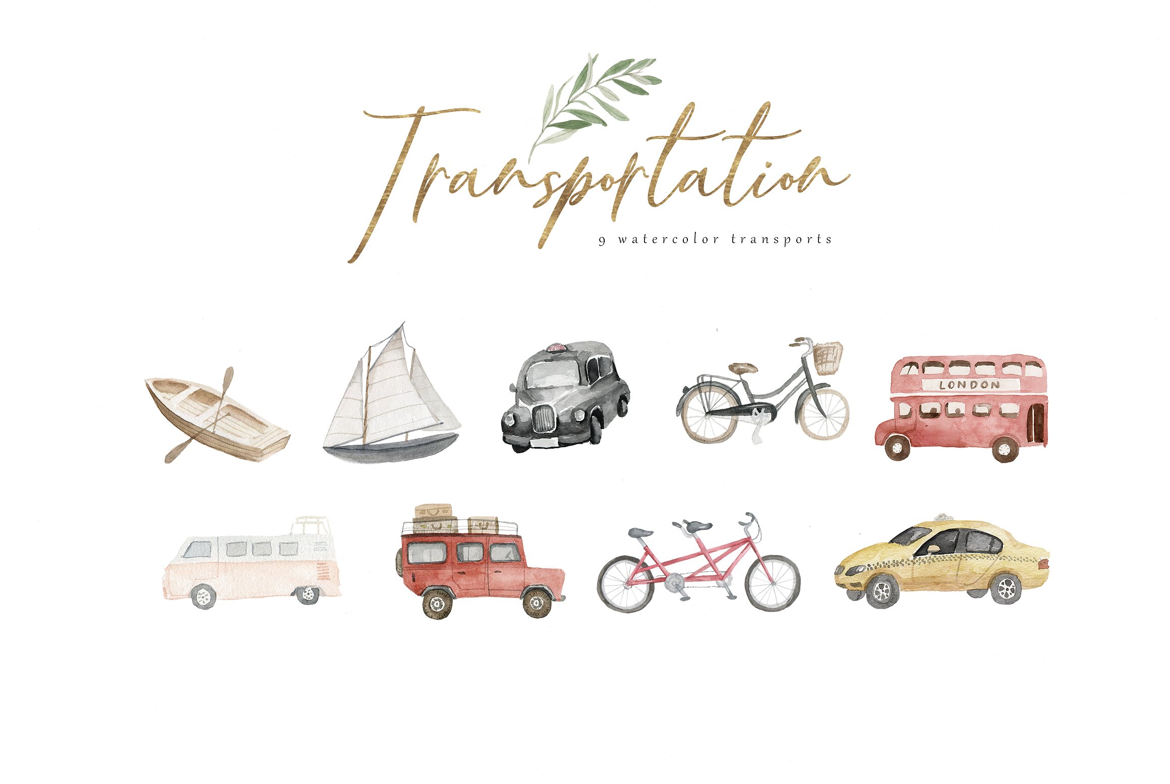 水彩手绘简易地图插画素材 Map Creator插图(8)