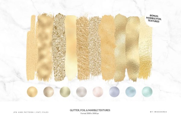 极力推荐：BingBing闪光，金箔和大理石图案纹理 Glitter, Foil &amp; Marble Textures [2.61GB]