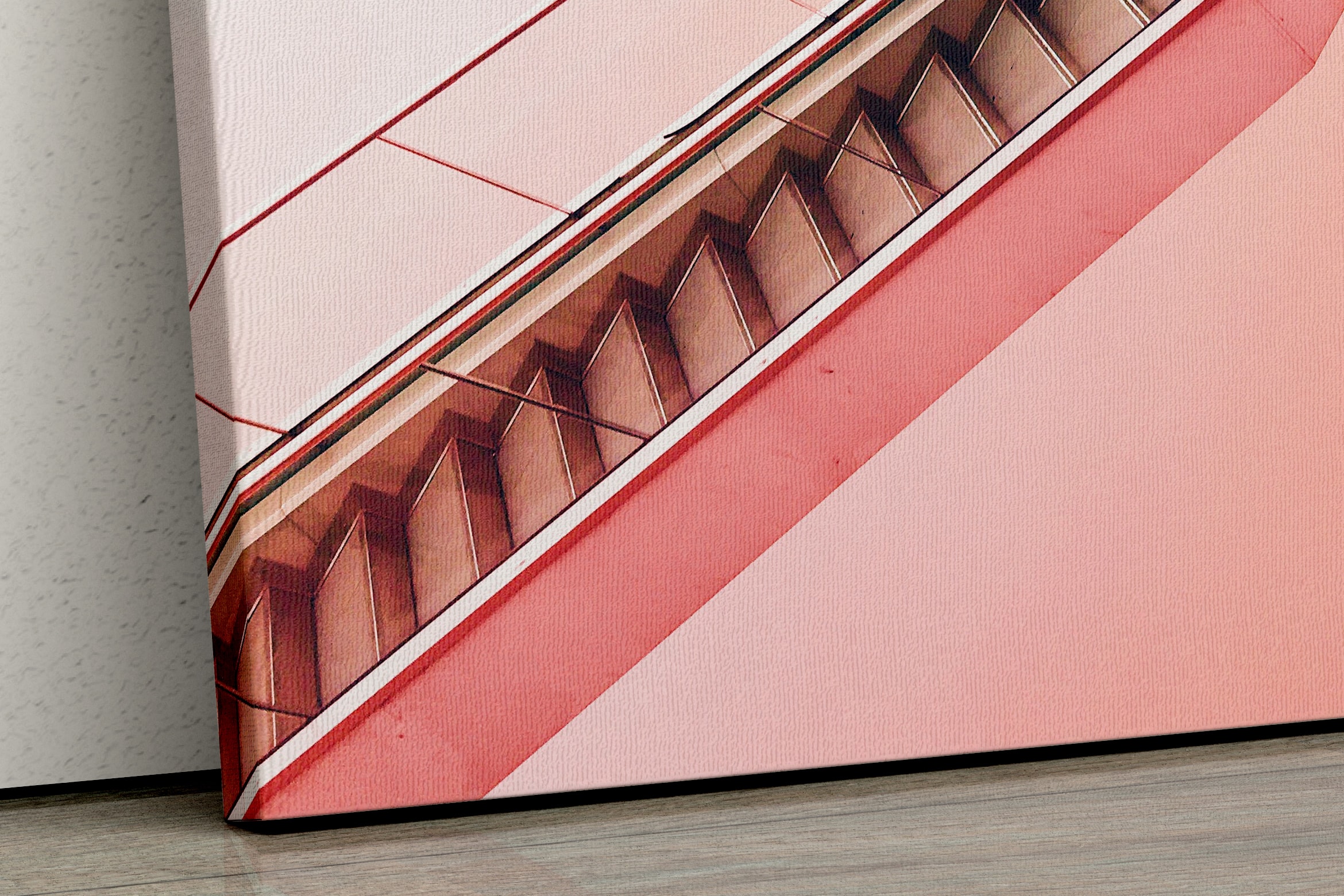 靠墙画布画框艺术展览样机模板素材 Landscape Canvas Mockup Leaning on Wall插图(1)