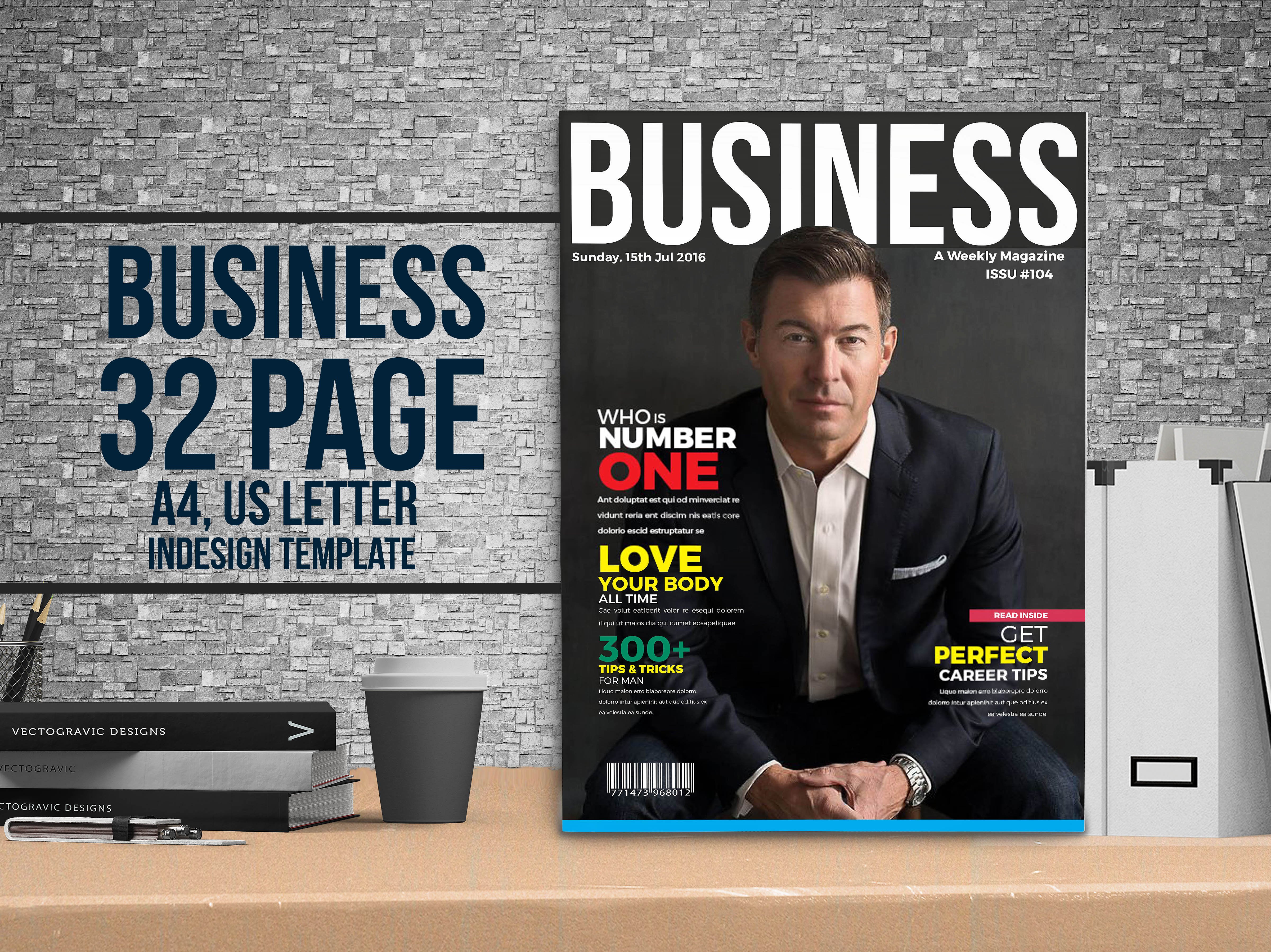 32页干净、极简的商业化杂志模板下载[indd]插图