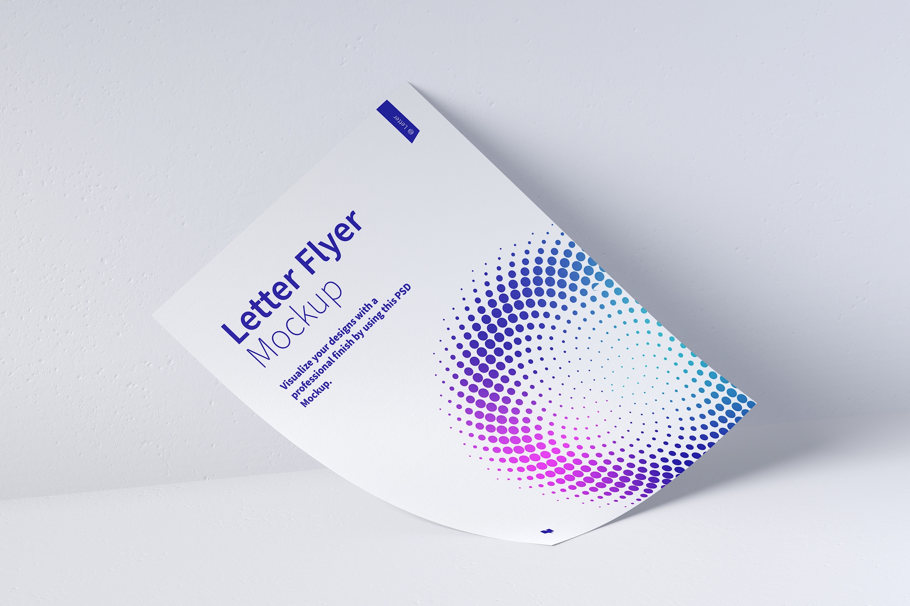 信纸规格传单设计图预览样机03 Letter Flyer Mockup 03插图(1)