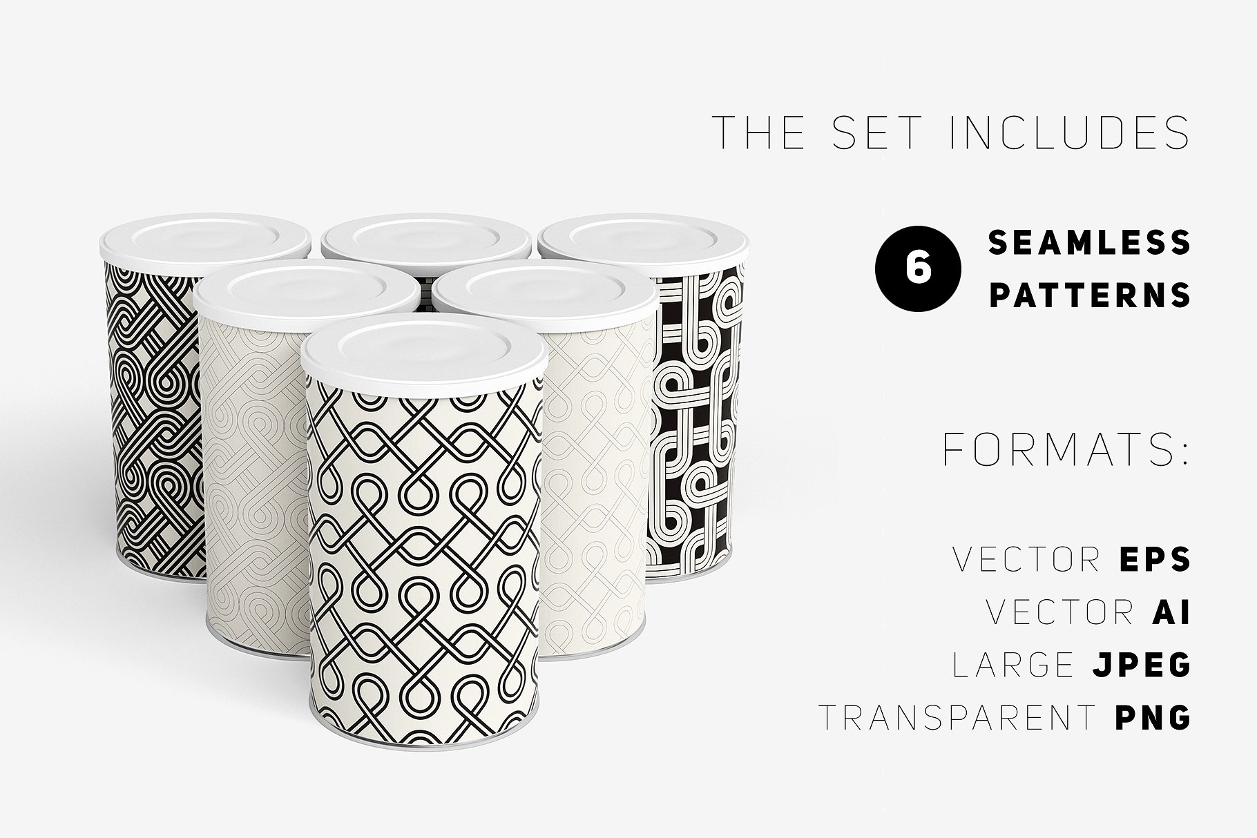 迷宫式无缝图案纹理 Labyrinth Seamless Patterns Set插图(2)