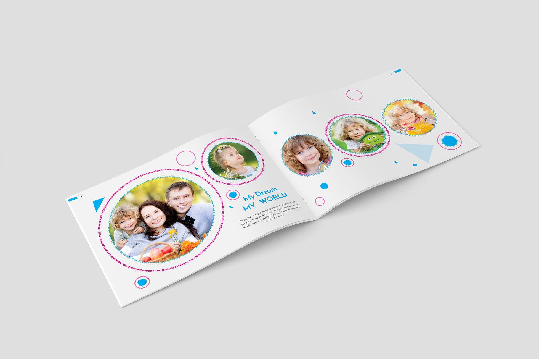 趣味童真的家庭与婴儿相册模板 Family & Baby Photo Albums [indd]插图(2)