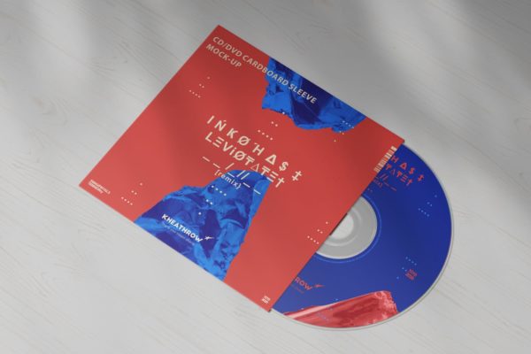 CD/DVD光盘包装&amp;封面设计素材库精选模板v1 CD / DVD Сardstock Paper Sleeve Mock-Ups Vol.1
