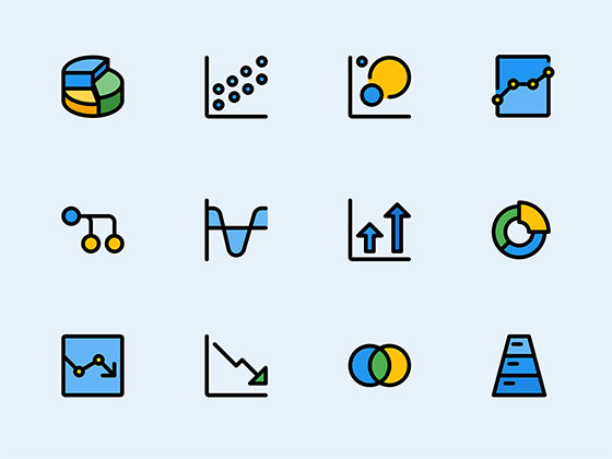 70 枚数据分析图表元素图标素材之家精选sketch素材