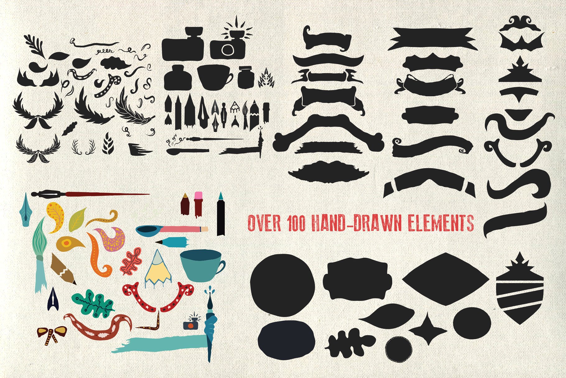 25枚手绘风格Logo标志模板 25 Illustrated logos and emblems插图(2)