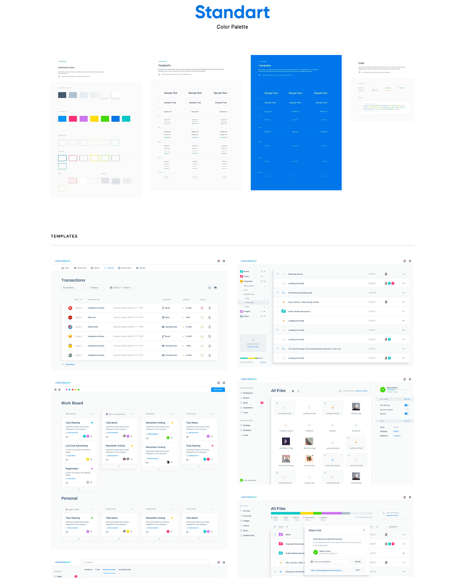 控制面板/网站仪表盘UX/UI工具包-.controlpanel [for SKETCH&PS]插图(1)