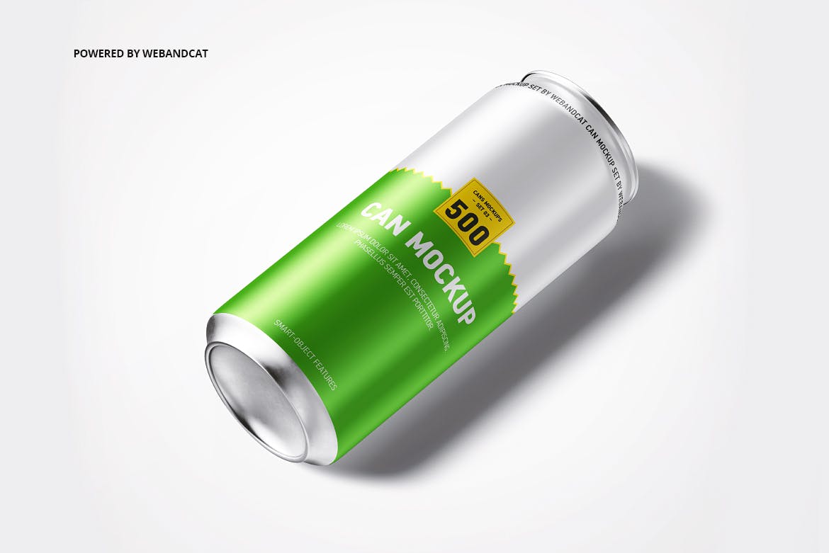 500ml容量饮料易拉罐外观设计效果图样机 500ml Can Mock-up插图(5)