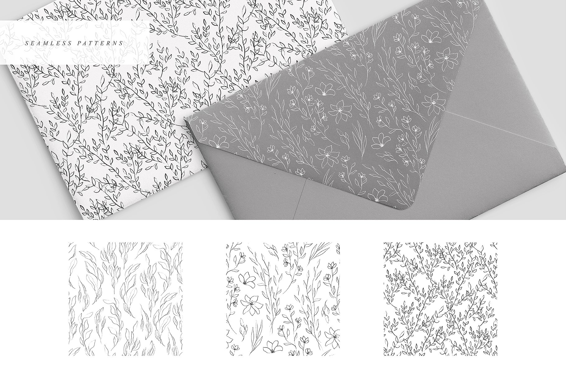 优雅水墨植物花卉元素水彩剪贴画合集 Night Time Collection插图(9)