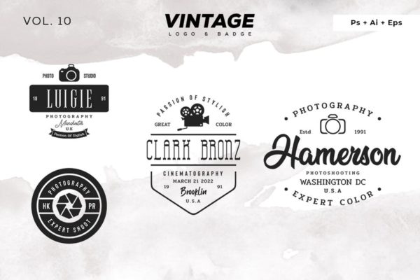 欧美复古设计风格品牌素材库精选LOGO商标模板v10 Vintage Logo &amp; Badge Vol. 10