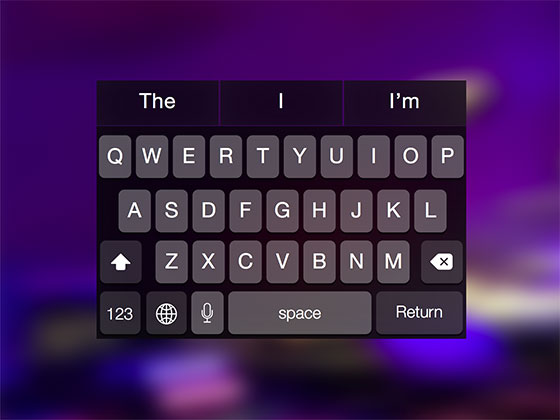 iOS 8 Dark Keyboard素材之家精选sketch素材
