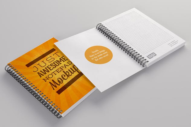 活页记事本样机套装 Notepads Mockups Pack插图(6)