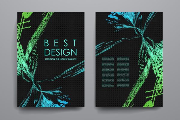 奇幻抽象图案背景画册模板 Abstract brochures