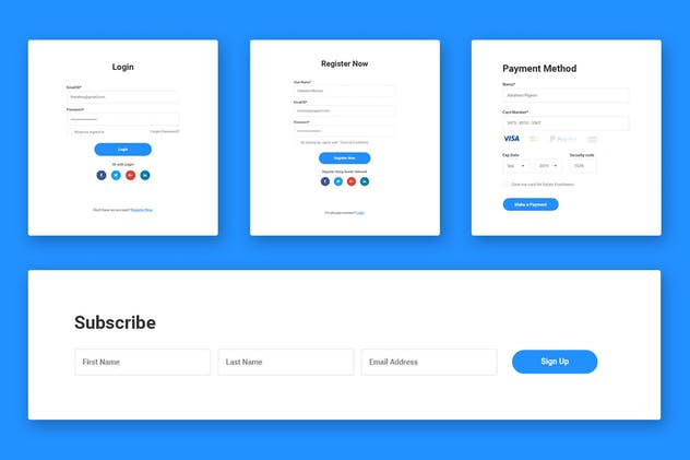 10款网页表单UI设计模板 10 Forms Widget Design for Web-UI Kit插图(1)