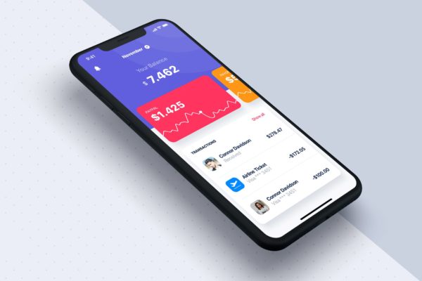 数据分析统计APP应用用户界面设计模板 Data Analysis Statistics UI mobile App
