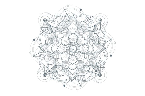 圆形曼陀罗装饰纹身花纹几何图形矢量素材 Ornament round mandalas tattoo. Geometric circle e