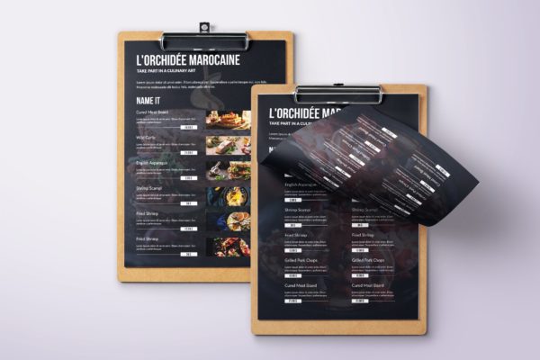 A4&amp;美国信纸尺寸单页餐馆素材库精选菜单模板 Fresh Minimal Single Page A4 &amp; US Letter Menu