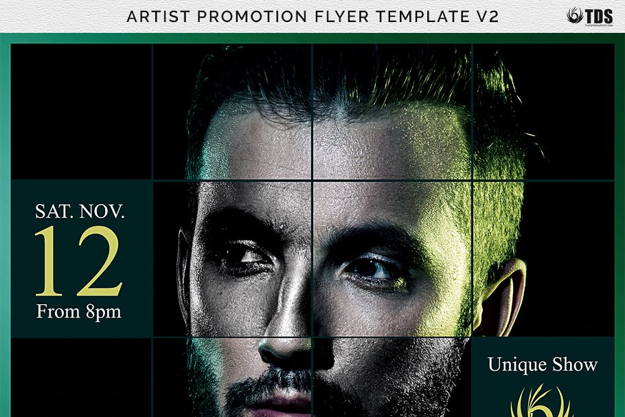 艺术家人物海报设计PSD模板 Artist Promotion Flyer PSD V2插图(11)
