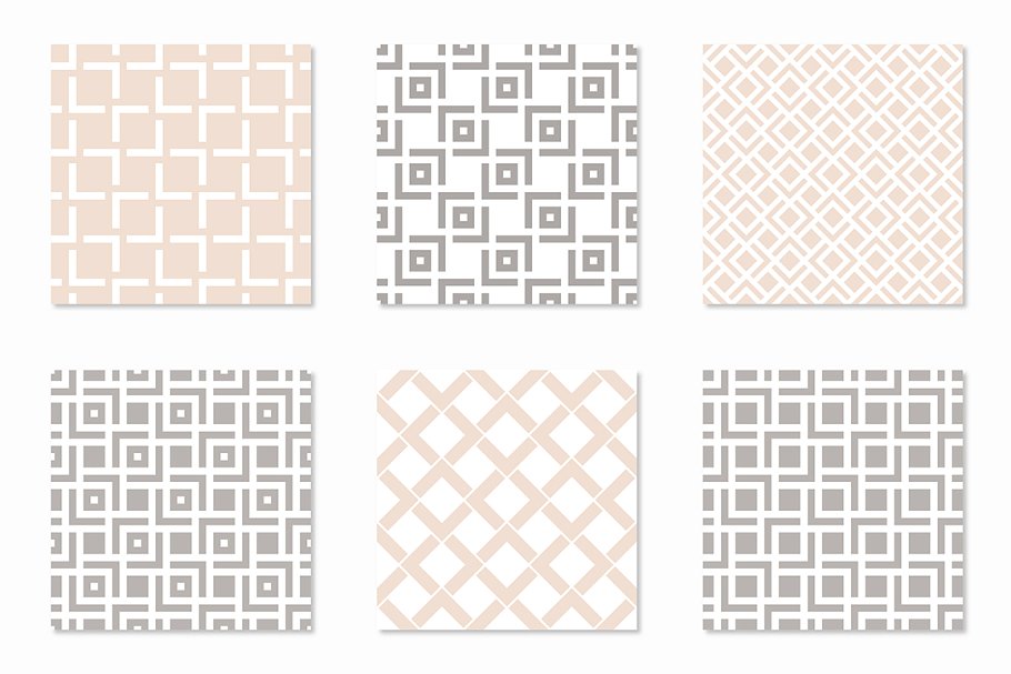 18款几何图形无缝图案纹理 18 Geometric Seamless Patterns插图(2)