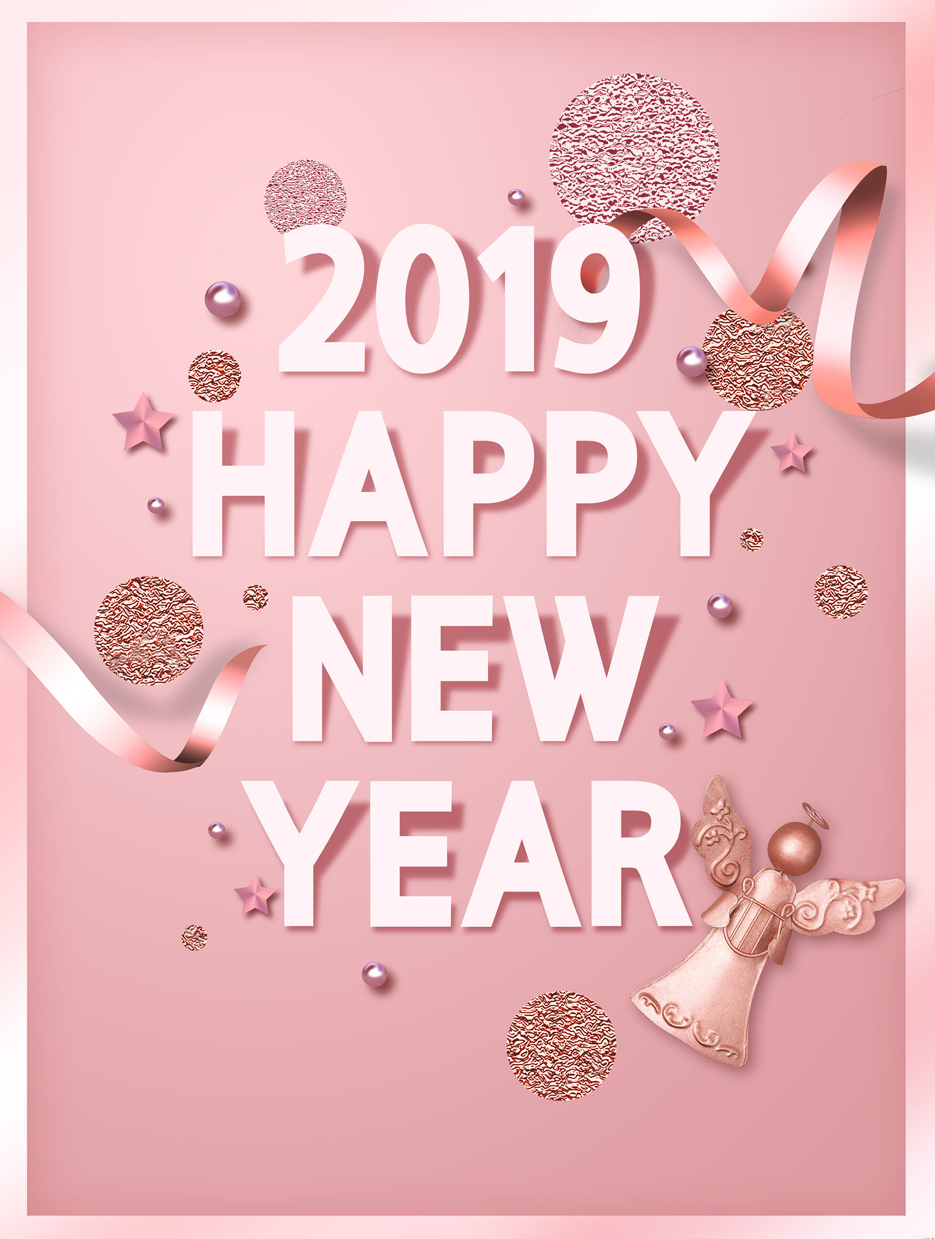 时尚漂亮的猪年海报模板PSD