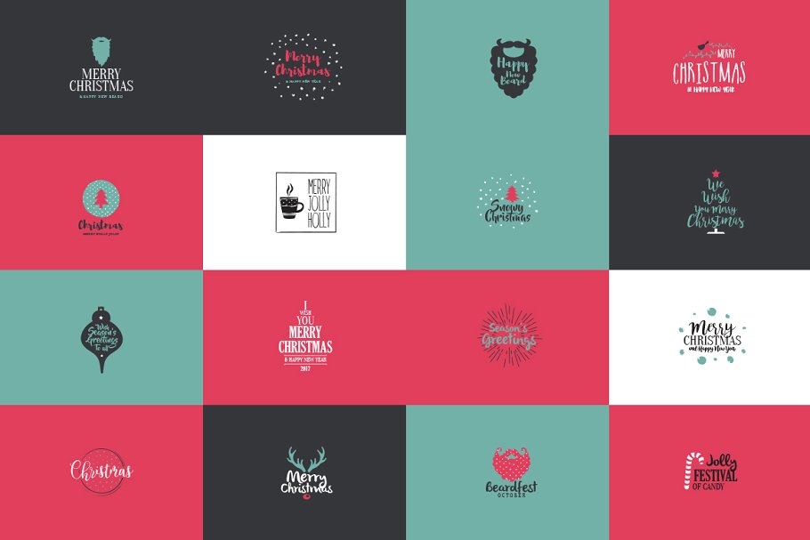 圣诞节主题设计项目素材库 Christmas Graphics Bundle插图(14)