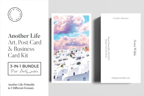 生活艺术明信片/企业名片设计模板 Another Life Art &amp; Stationary Kit