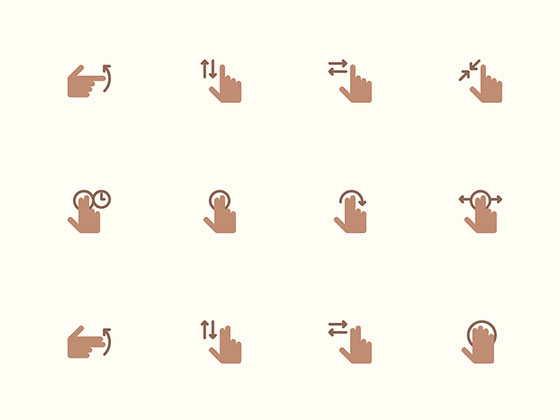 40 枚手势图标素材之家精选sketch素材