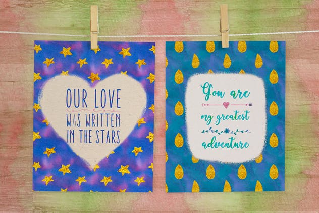 艺术手绘涂鸦水彩元素纹理套装 Watercolor Elements + Free Textures插图(1)