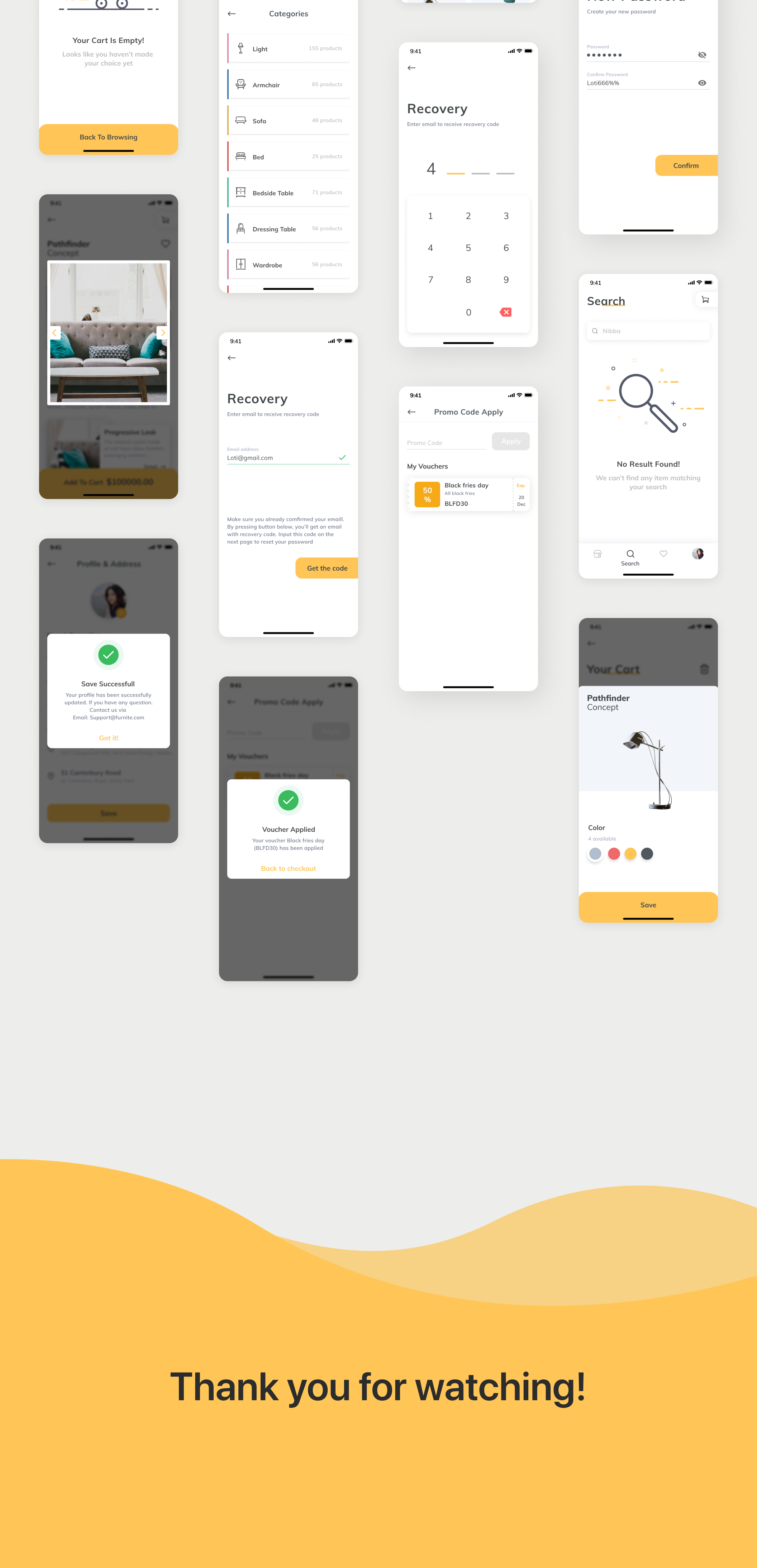 素材库下午茶：家具商店电子商务APP应用UI套件插图(2)