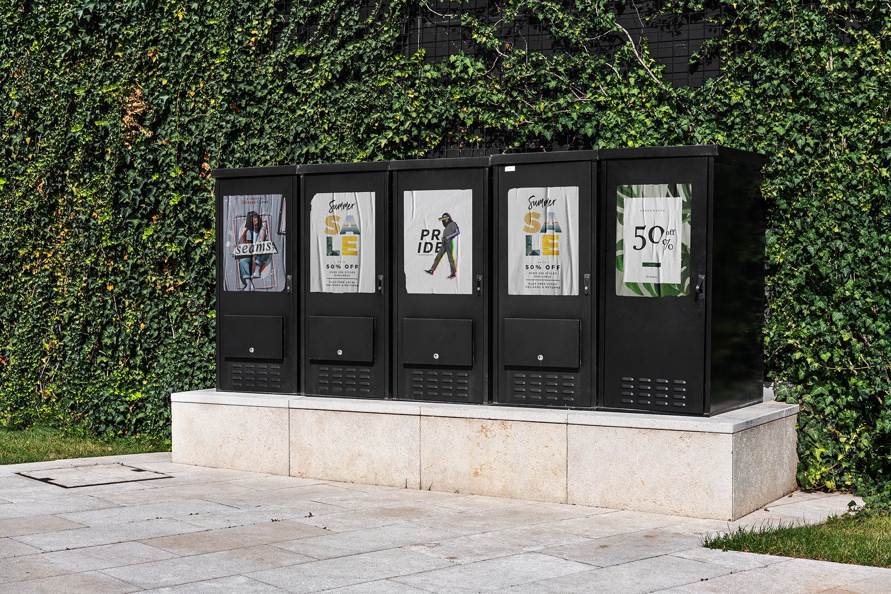 海报户外张贴效果展示样机素材库精选 Outside Poster Mock-Up’s插图(4)