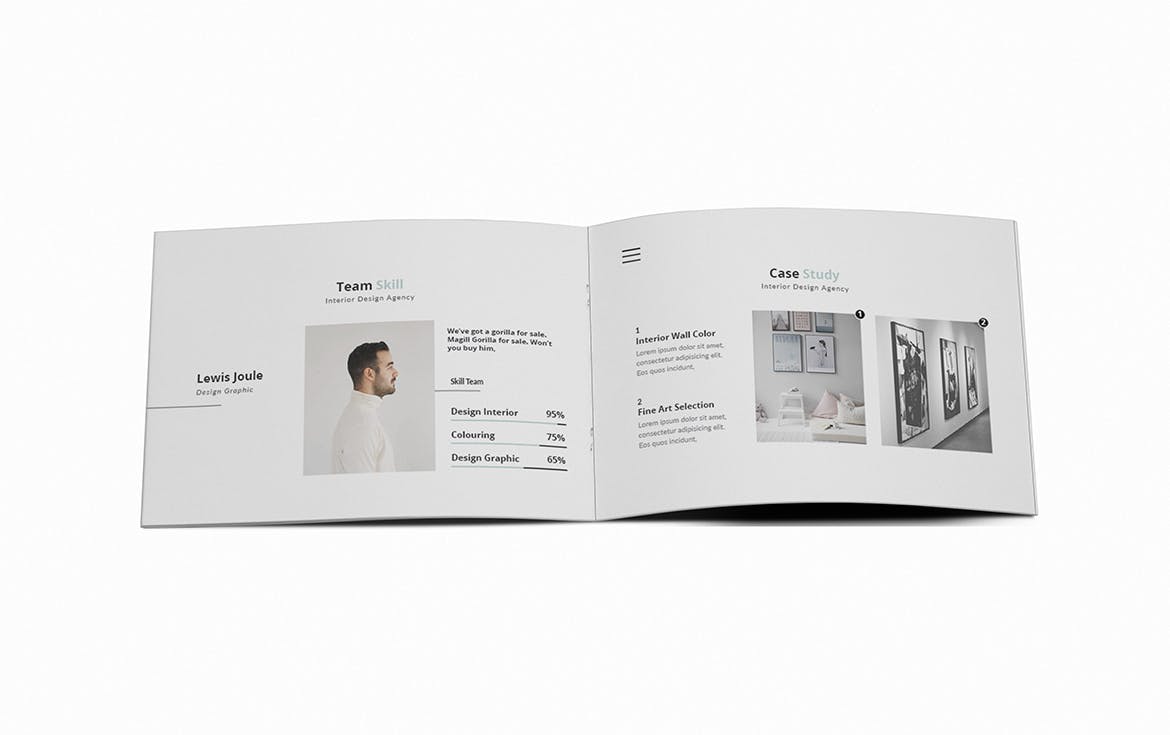 北欧装修风格室内设计A5规格画册设计模板插图(7)