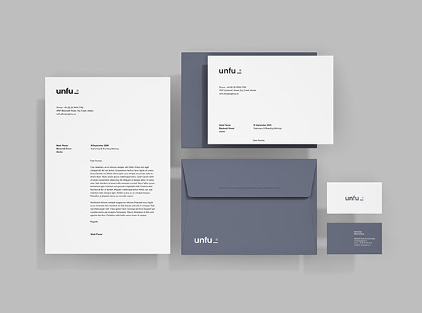 简约品牌VI视觉设计预览样机模板 Simple Branding Mockup