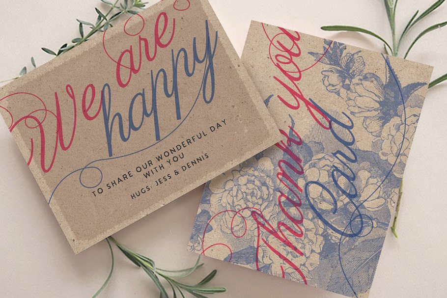 乡村气息婚礼邀请函设计套装 Rustic Wedding Invitation Suite插图(3)