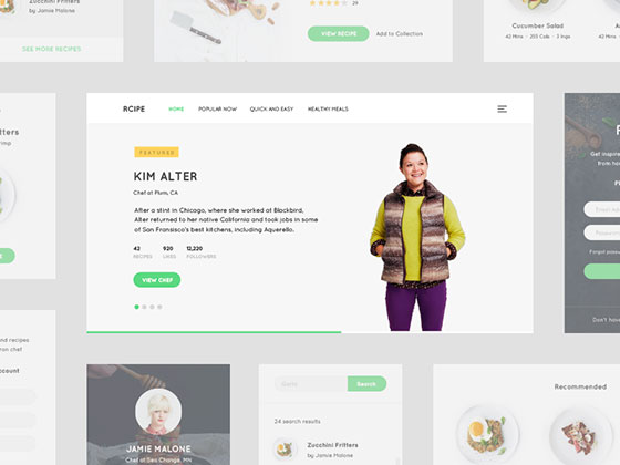 Recipe UI Kit素材之家精选sketch素材