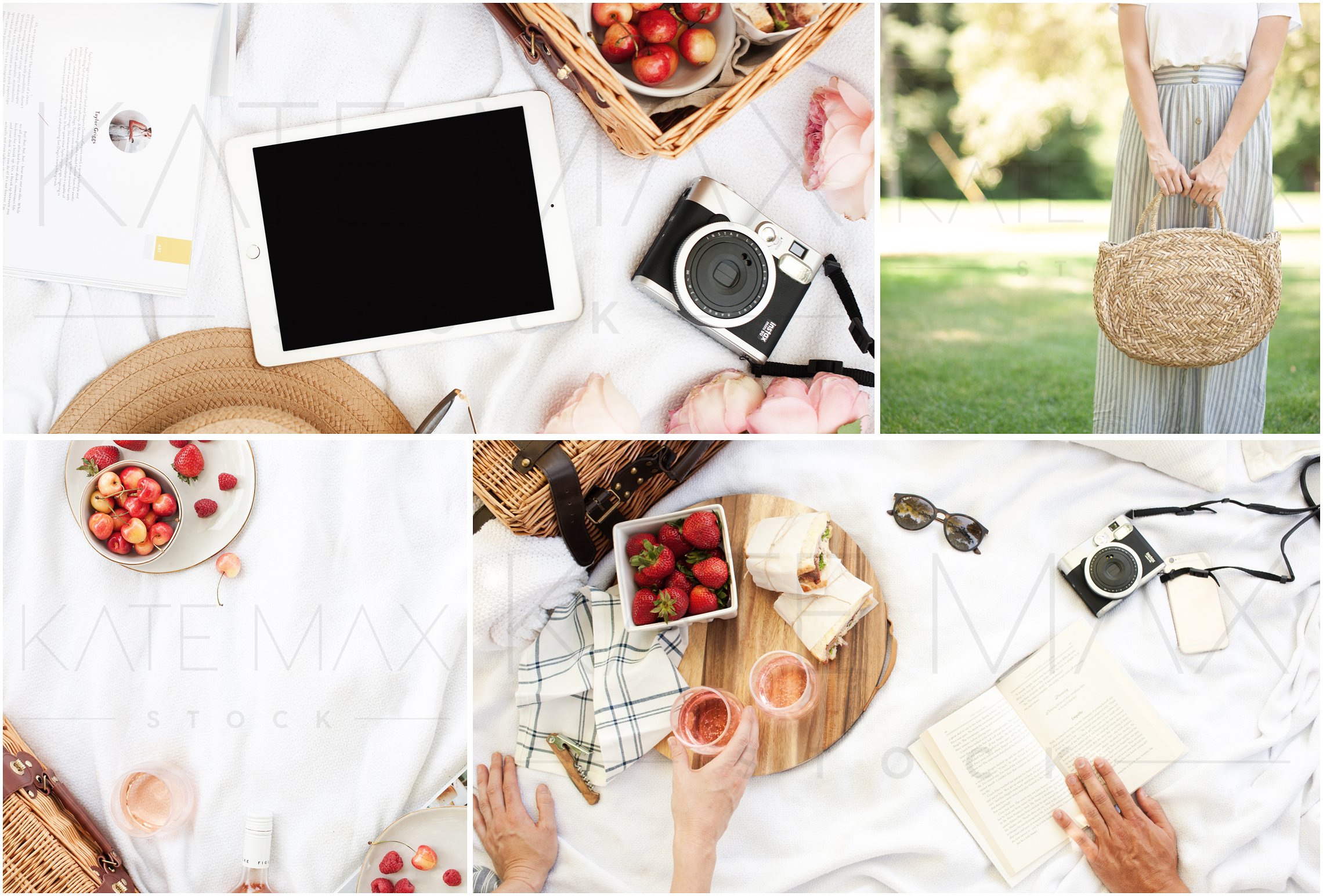 野餐主题活动场景样机模板 Modern Neutral Picnic Details Bundle插图(1)