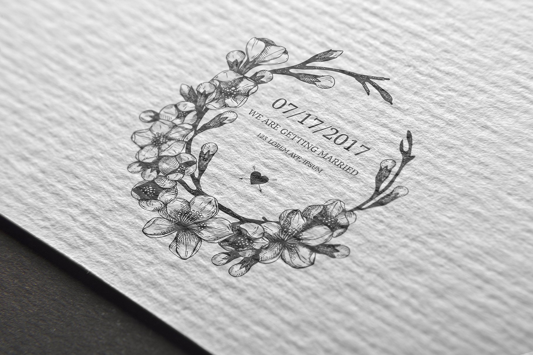 复古婚礼设计矢量元素合集 Vector Wedding Design Elements Set插图(7)