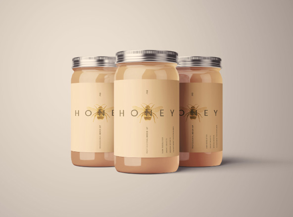 食品玻璃罐外观设计样机PSD模板 Standard Glass Jar Mockups